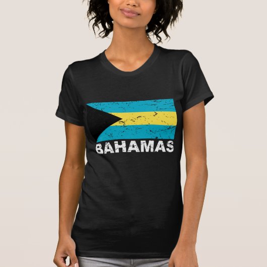 Vintage Flagge Bahamas T-Shirt (Vorderseite)