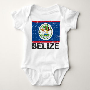 Vintage Flagge Belizes Baby Strampler