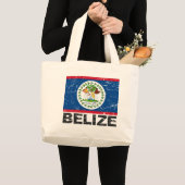 Vintage Flagge Belizes Jumbo Stoffbeutel (Vorderseite (Produkt))