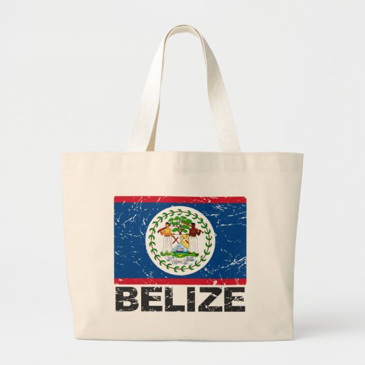 Vintage Flagge Belizes Jumbo Stoffbeutel (Vorne)