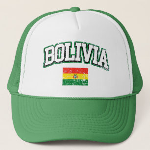 Vintage Flagge Boliviens Truckerkappe