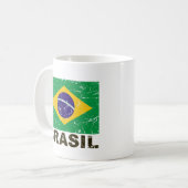 Vintage Flagge Brasiliens Kaffeetasse (Vorderseite Links)