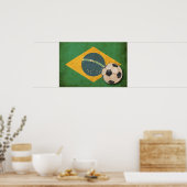 Vintage Flagge Brasiliens Poster (Küche)