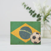 Vintage Flagge Brasiliens Postkarte (Stehend Vorderseite)