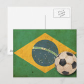 Vintage Flagge Brasiliens Postkarte (Vorne/Hinten)