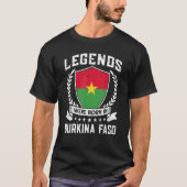 Vintage Flagge Burkina Faso T-Shirt (Vorderseite)