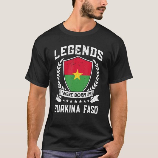 Vintage Flagge Burkina Faso T-Shirt (Vorderseite)