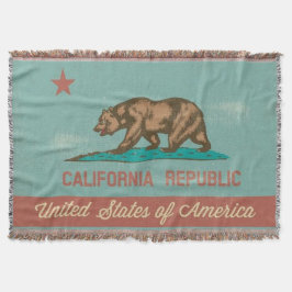 Vintage Flagge California Decke