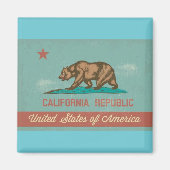 Vintage Flagge California Magnet (Vorne)