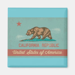 Vintage Flagge California Magnet