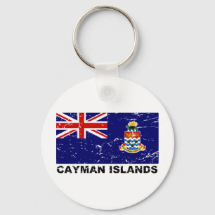 Vintage Flagge Cayman Islands Schlüsselanhänger