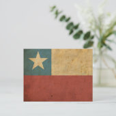 Vintage-Flagge Chiles Postkarte (Stehend Vorderseite)
