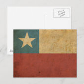 Vintage-Flagge Chiles Postkarte (Vorne/Hinten)