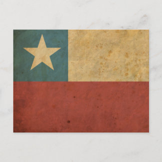 Vintage-Flagge Chiles Postkarte