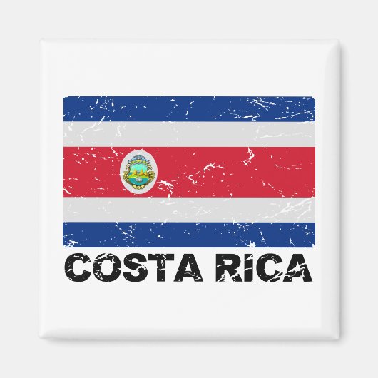 Vintage Flagge Costa Ricas Magnet (Vorne)