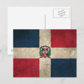 Vintage Flagge der Dominikanischen Republik Postkarte (Vorne/Hinten)