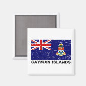 Vintage Flagge der Kaimaninseln Magnet (Vorderseite/Rückseite)