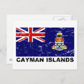 Vintage Flagge der Kaimaninseln Postkarte (Vorne/Hinten)
