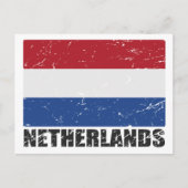 Vintage Flagge der Niederlande Postkarte (Vorderseite)