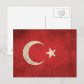 Vintage Flagge der Türkei Postkarte (Vorne/Hinten)