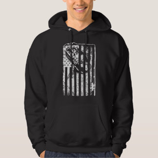 Vintage Flagge der USA für die Bassfischerei Hoodie