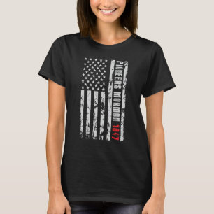 Vintage-Flagge der USA Kirche Mormonischer Pionier T-Shirt