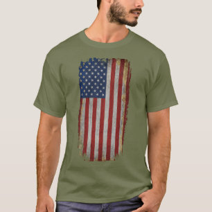 Vintage-Flagge der USA mit Abnutzungseffekten T-Shirt