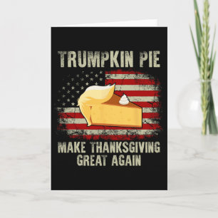 Vintage-Flagge der USA Trumpkin-Pie macht Erntedan Karte