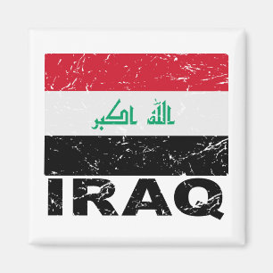 Vintage Flagge des Irak Magnet