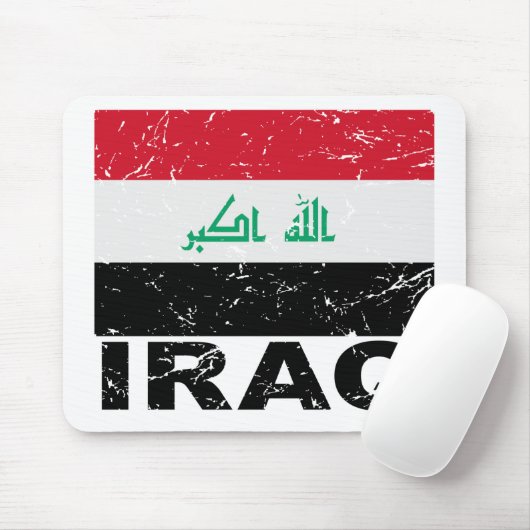 Vintage Flagge des Iraks Mousepad (Mit Mouse)