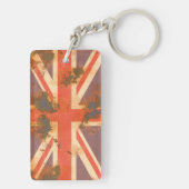 Vintage Flagge des Vereinigten Königreichs Schlüsselanhänger (Rückseite)