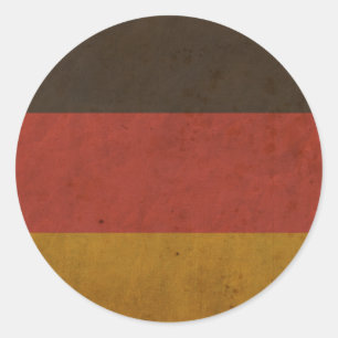 Vintage-Flagge Deutschland Runder Aufkleber