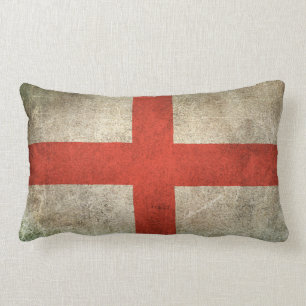 Vintage-Flagge Englands mit Abnutzungsspuren Lendenkissen