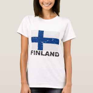 Vintage Flagge Finnlands T-Shirt
