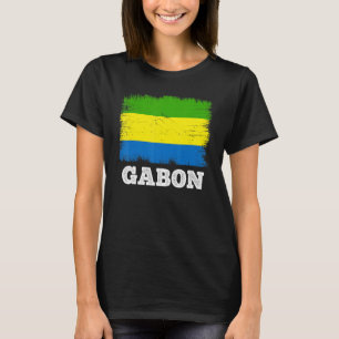 Vintage-Flagge Gabun Land Retro-Flagge Gabunesisch T-Shirt