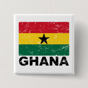 Vintage Flagge Ghanas Button