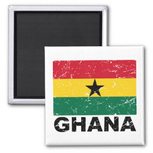 Vintage Flagge Ghanas Magnet