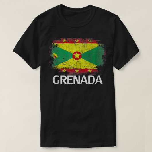 Vintage Flagge Grenadas T-Shirt (Design vorne)