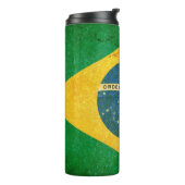 Vintage Flagge Grunge Brasilien Thermosbecher (Nach links gedreht)