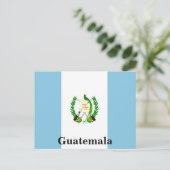 Vintage Flagge Guatemalas Tourismus Postkarte (Stehend Vorderseite)