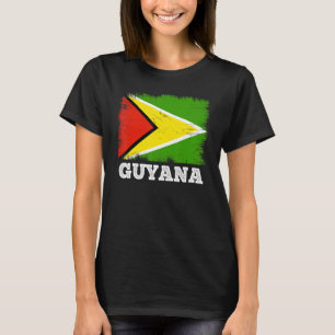 Vintage Flagge Guyana Land Retro-Flagge Guyana T-Shirt