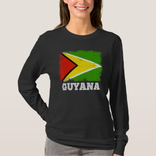 Vintage Flagge Guyana Land Retro-Flagge Guyana T-Shirt