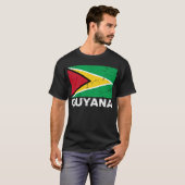 Vintage Flagge Guyanas T-Shirt (Vorne ganz)