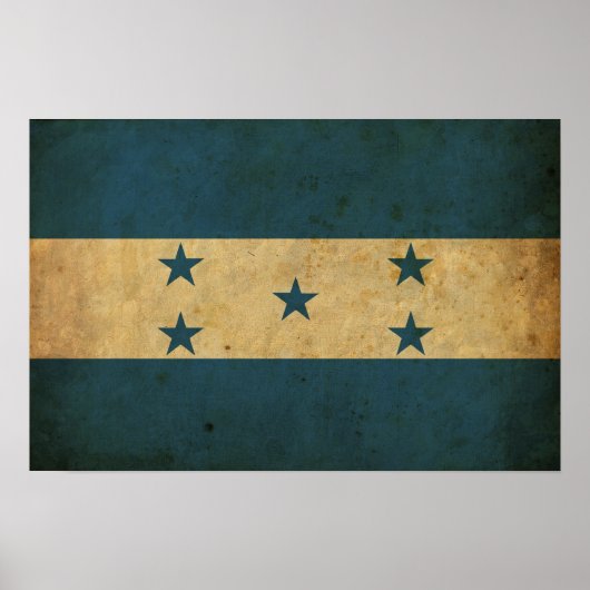 Vintage Flagge Honduras Poster (Vorne)