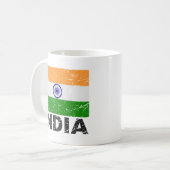Vintage Flagge Indiens Kaffeetasse (Vorderseite Links)