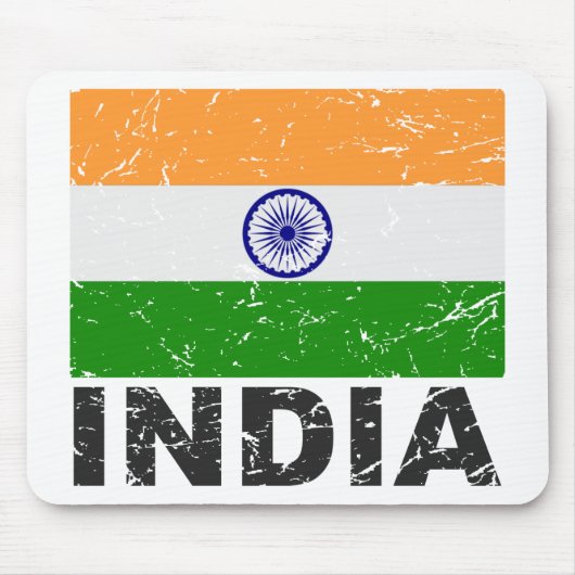 Vintage Flagge Indiens Mousepad (Vorne)