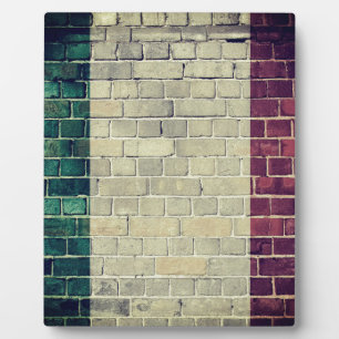 Vintage-Flagge Italiens Fotoplatte