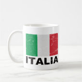 Vintage Flagge Italiens Kaffeetasse (Links)