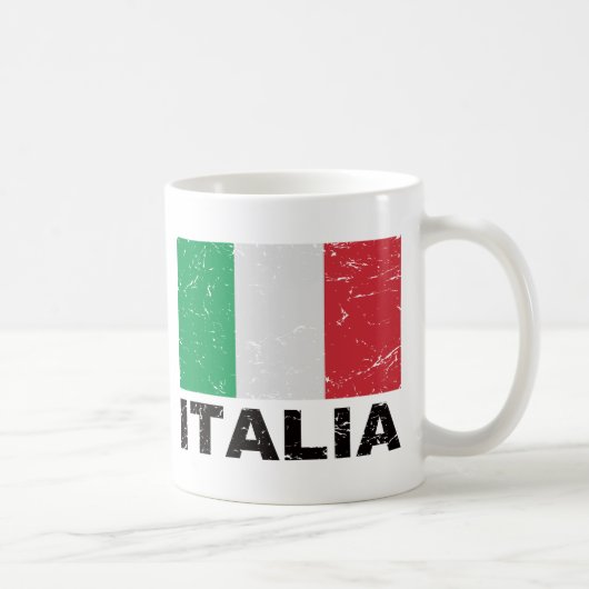 Vintage Flagge Italiens Kaffeetasse (Rechts)