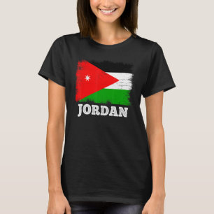 Vintage-Flagge Jordanien Land Retro-Flagge Jordani T-Shirt